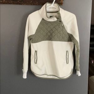 Abercrombie asymmetrical snap up fleece sweater